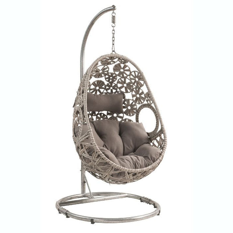 Sunflower Rattan Hanging Wicker Swings Modern Single Chair