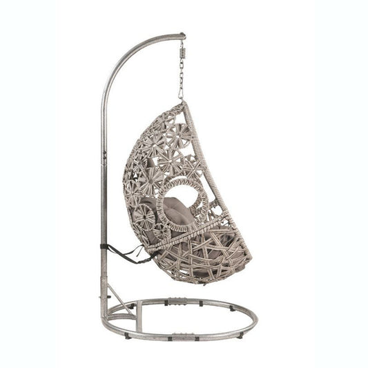 Sunflower Rattan Hanging Wicker Swings Modern Single Chair